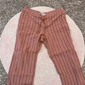 Sonoma Rust Striped Wide Leg Pants